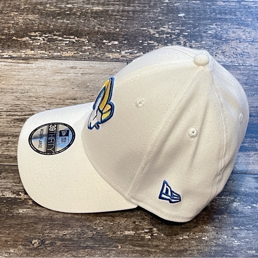 Los Angeles Rams New Era LA Logo Iced II 39THIRTY Hat White Medium/Large NEW - Picture 10 of 13